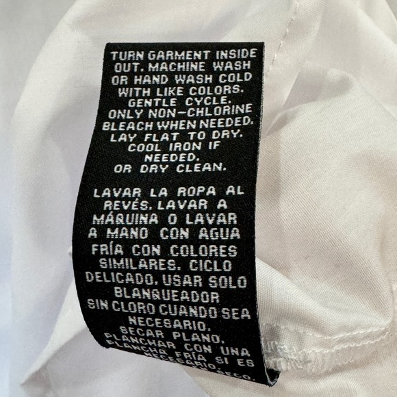 ZAC & RACHEL Woman Crisp White Button Up Shirt Size 1X Gathered Puff Sleeves - Picture 5 of 8